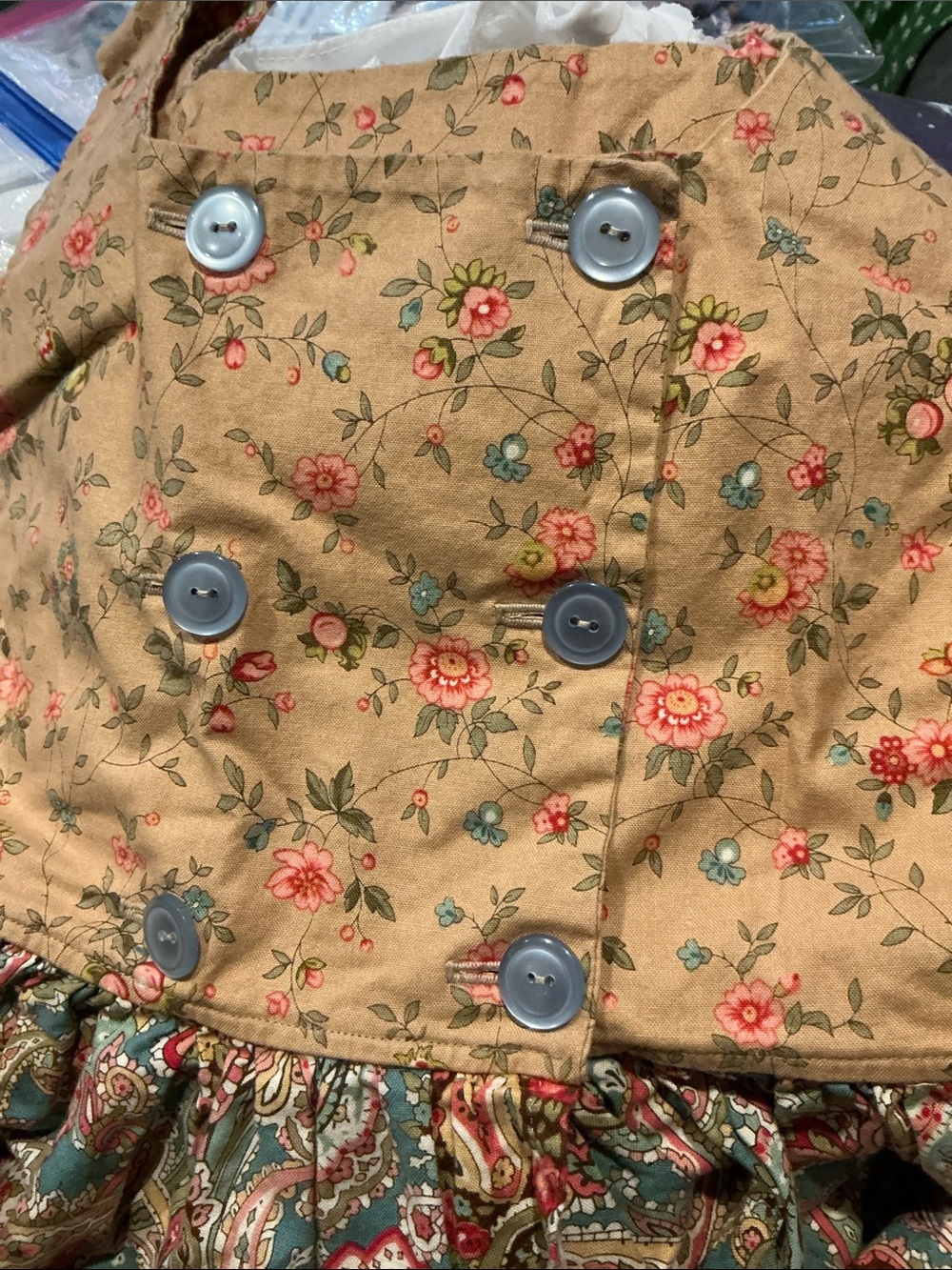 Paisley Handmade Sleeveless Little Cottage Peasant Dress - Picture 2 of 9